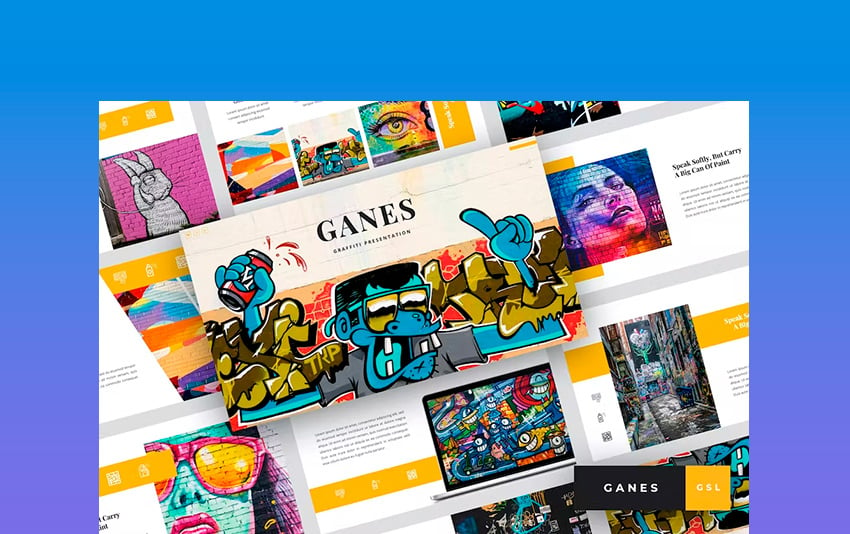 Ganes - Graffiti Google Slides Art Template