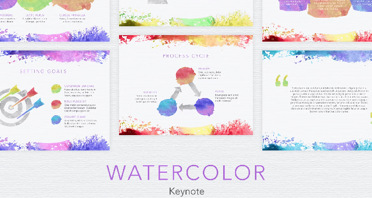 Watercolor Keynote Template